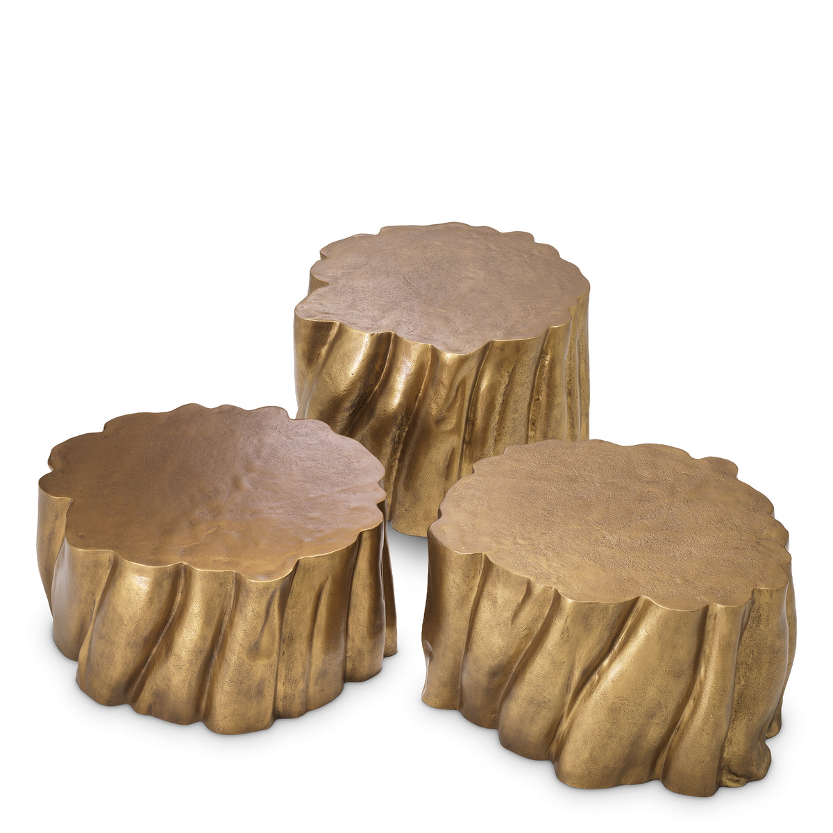 Sculptural Vintage Brass Coffee Tables (3) Frederico | Eichholtz Miami