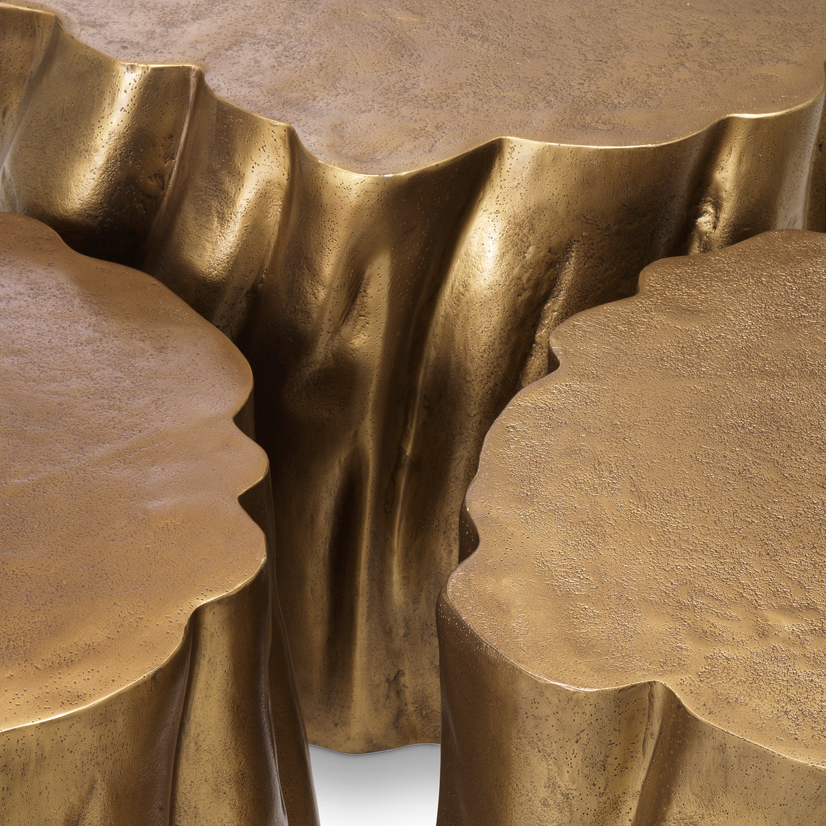 Sculptural Vintage Brass Coffee Tables (3) Frederico | Eichholtz Miami