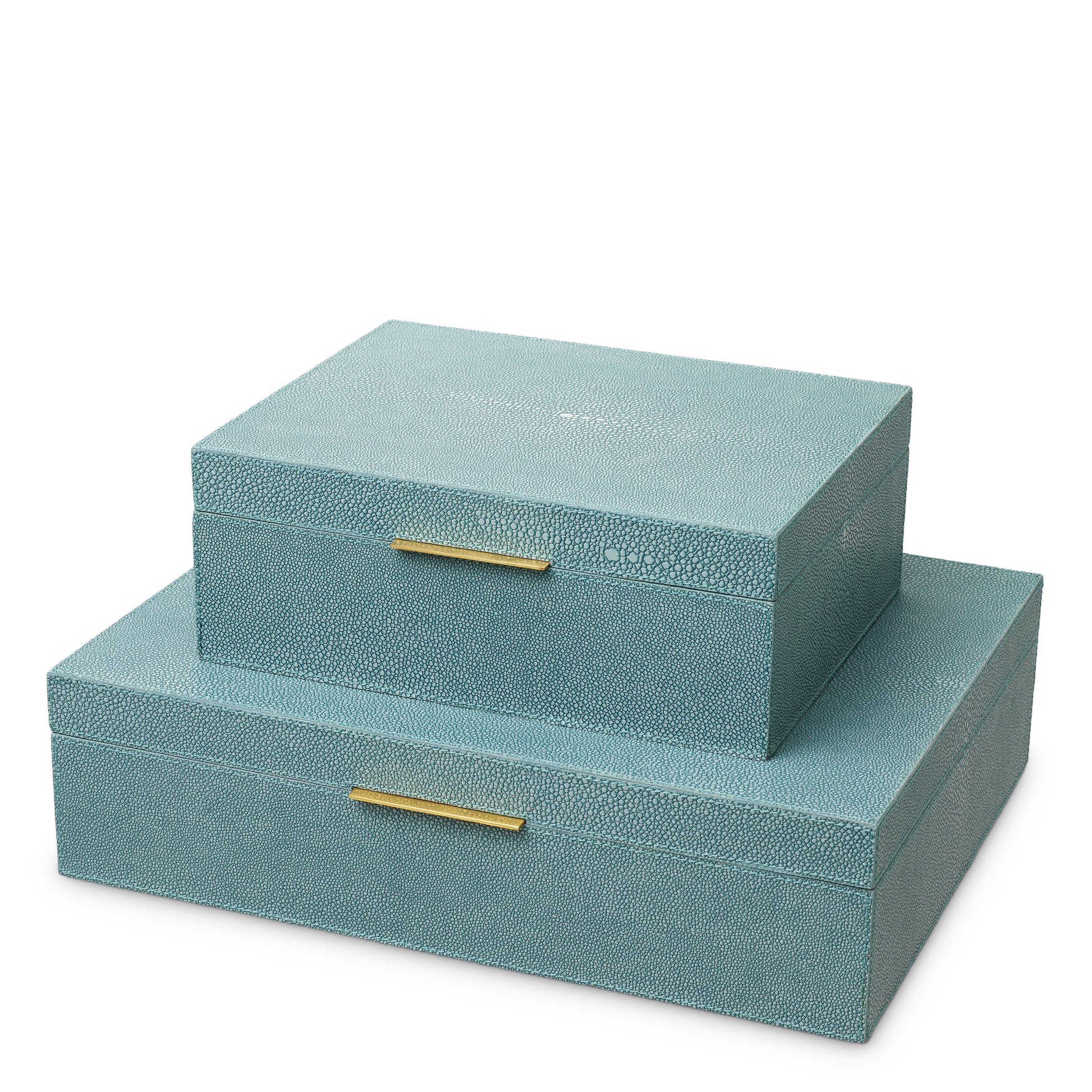 Blue Shagreen-Look Box Menton | Eichholtz Miami