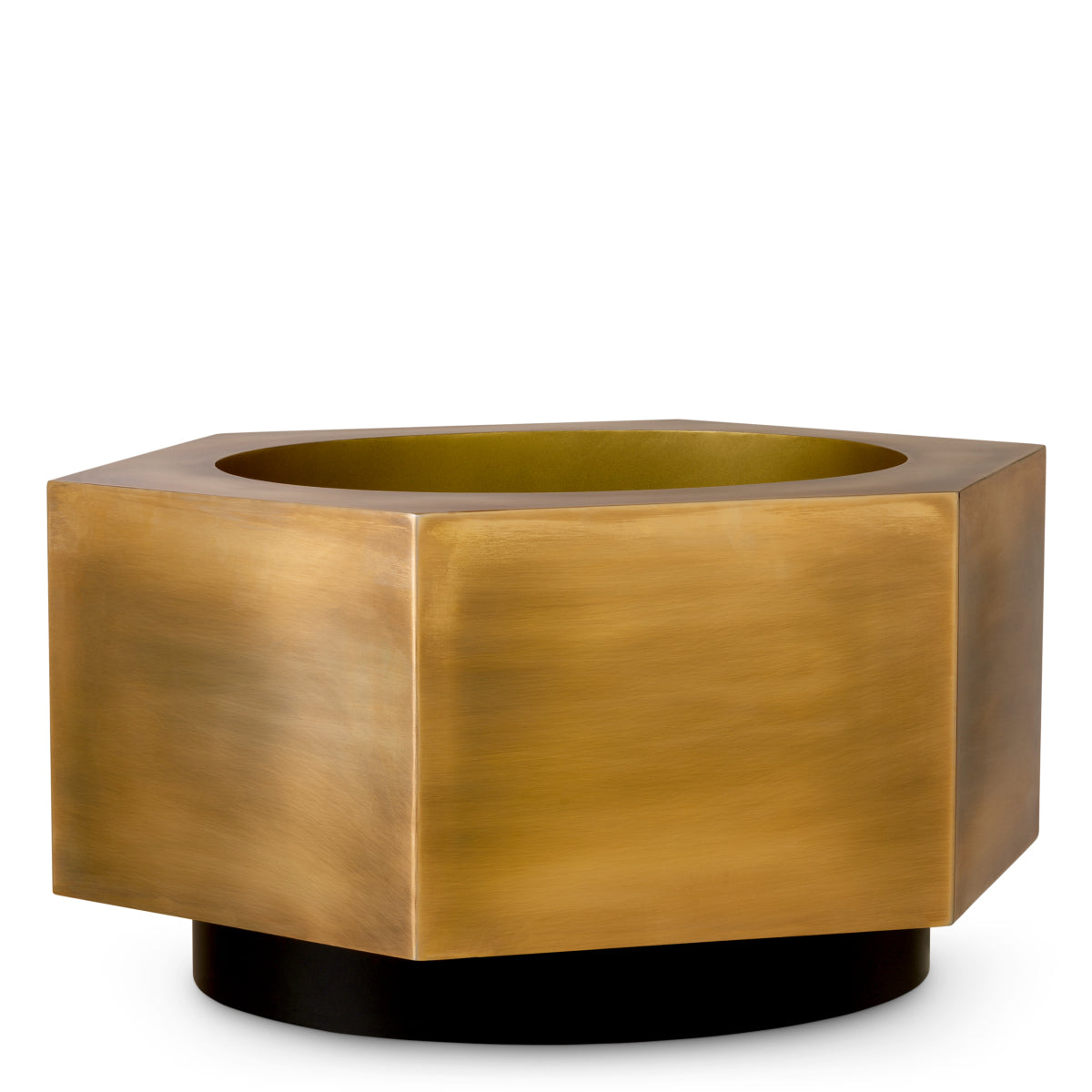 Vintage Brass Planter Montura low | Eichholtz Miami