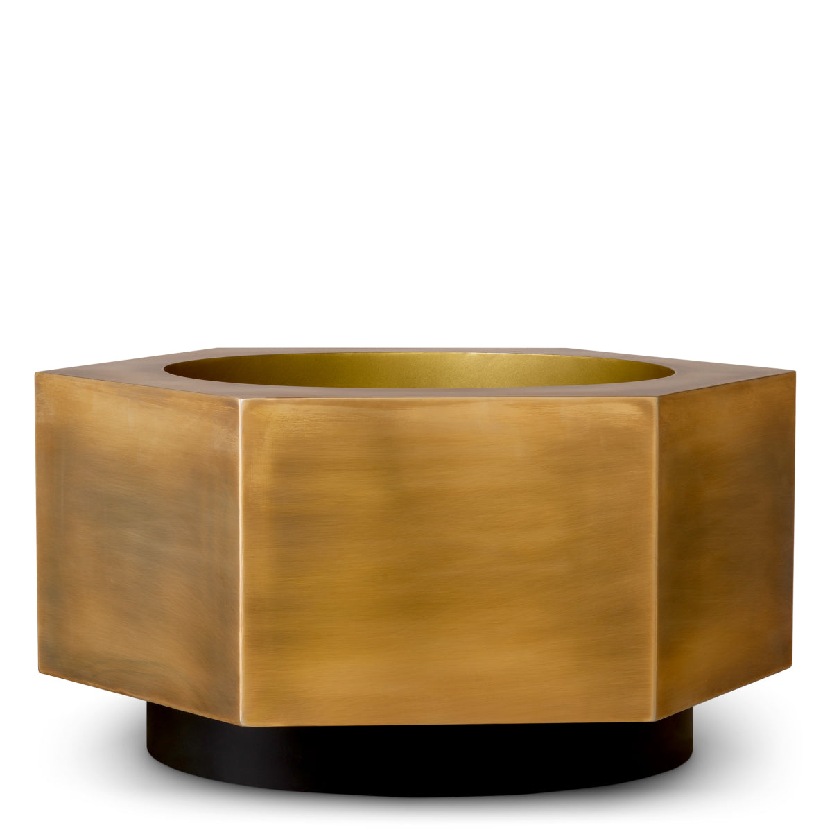 Vintage Brass Planter Montura low | Eichholtz Miami