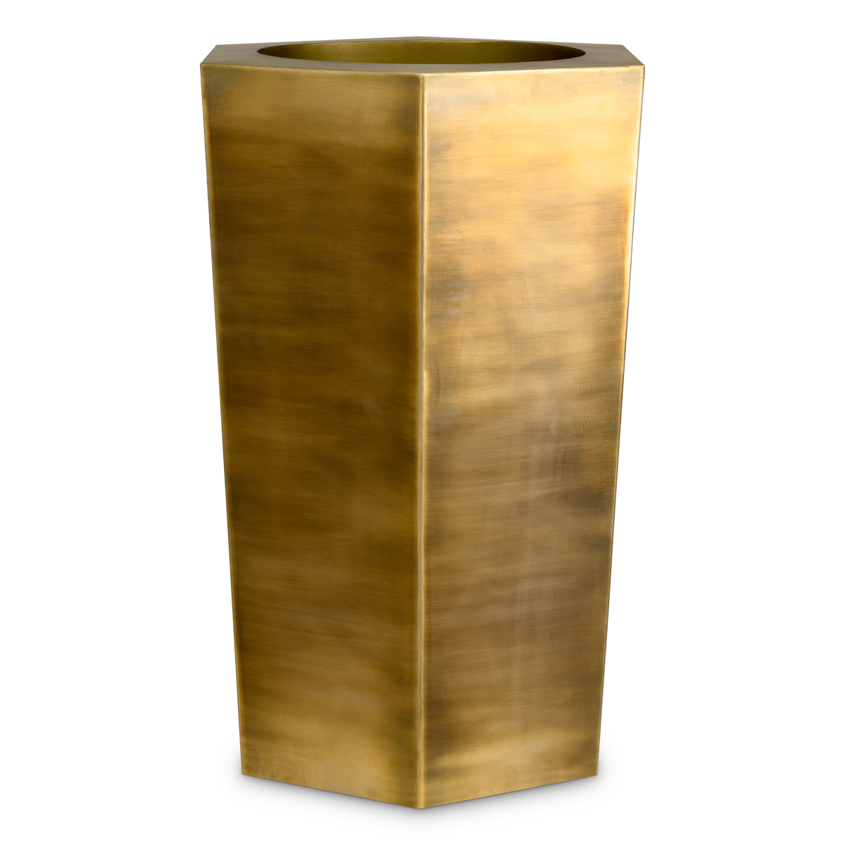 Vintage Brass Planter Montura high | Eichholtz Miami