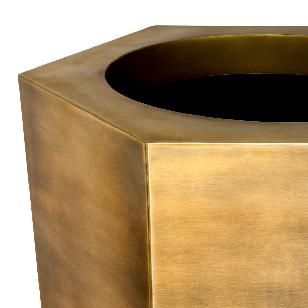 Vintage Brass Planter Montura high | Eichholtz Miami