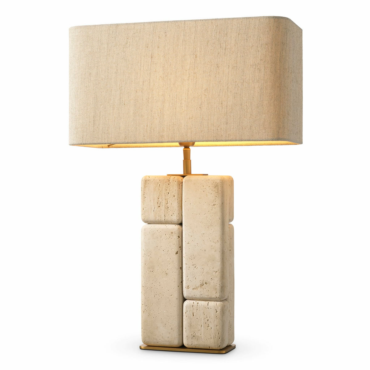 Stacked Travertine Table Lamp Rathmore | Eichholtz Miami