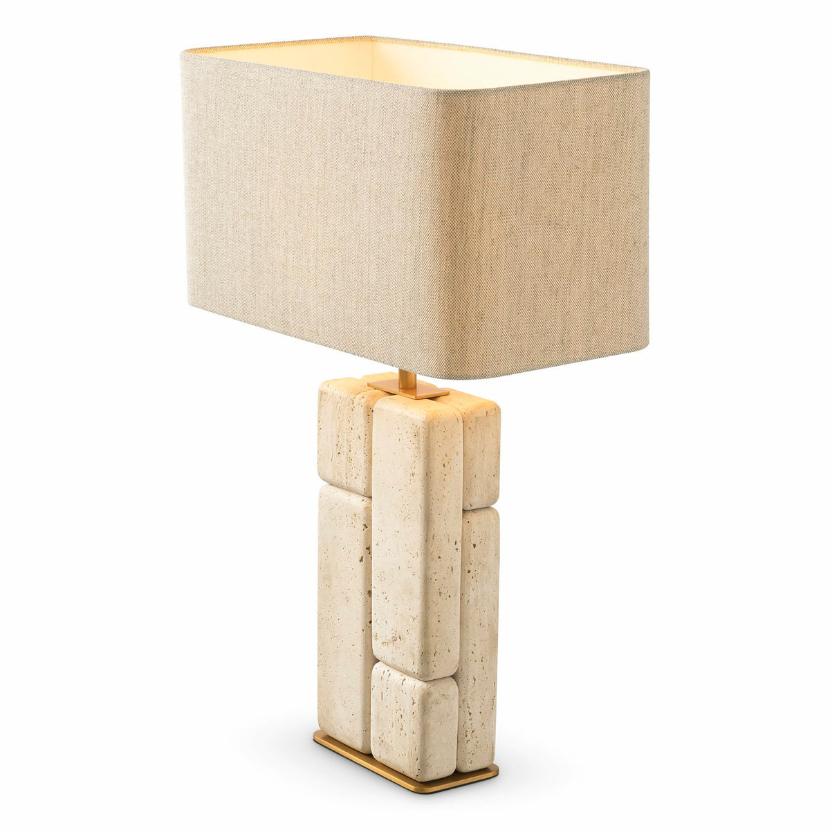 Stacked Travertine Table Lamp Rathmore | Eichholtz Miami