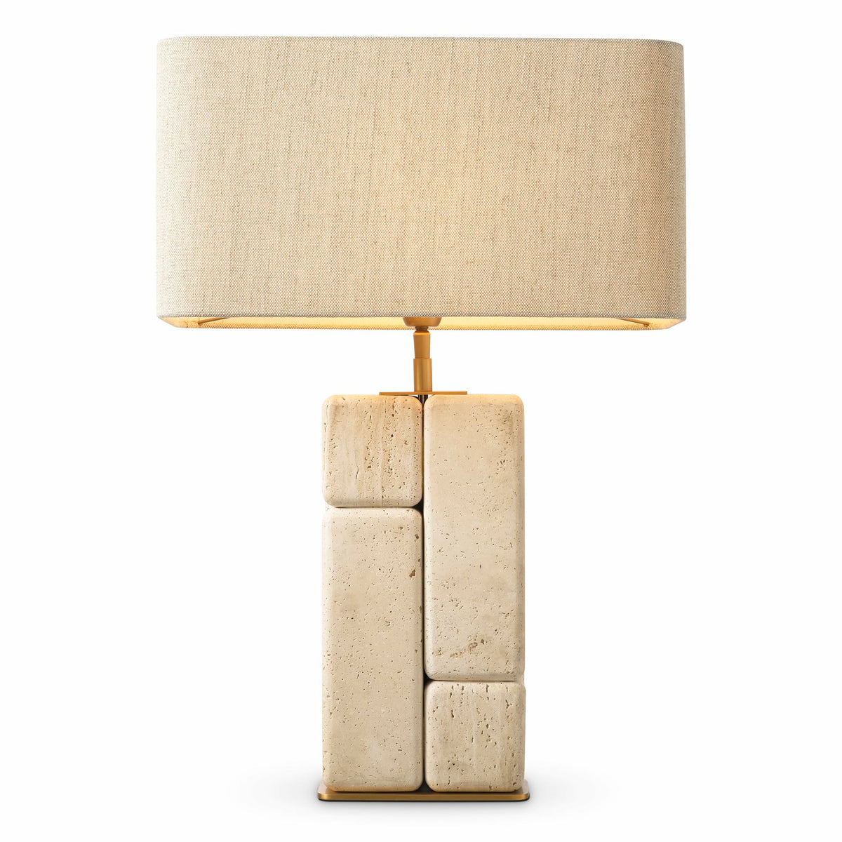 Stacked Travertine Table Lamp Rathmore | Eichholtz Miami