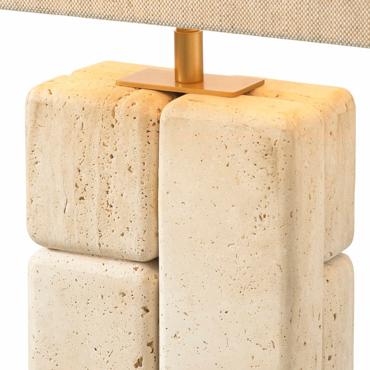 Stacked Travertine Table Lamp Rathmore | Eichholtz Miami