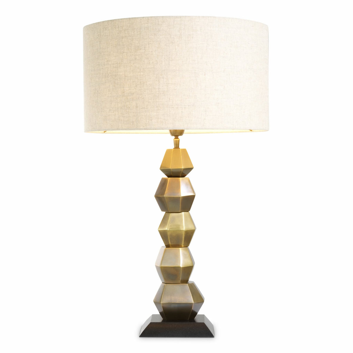 Stacked Brass Table Lamp Lior | Eichholtz Miami