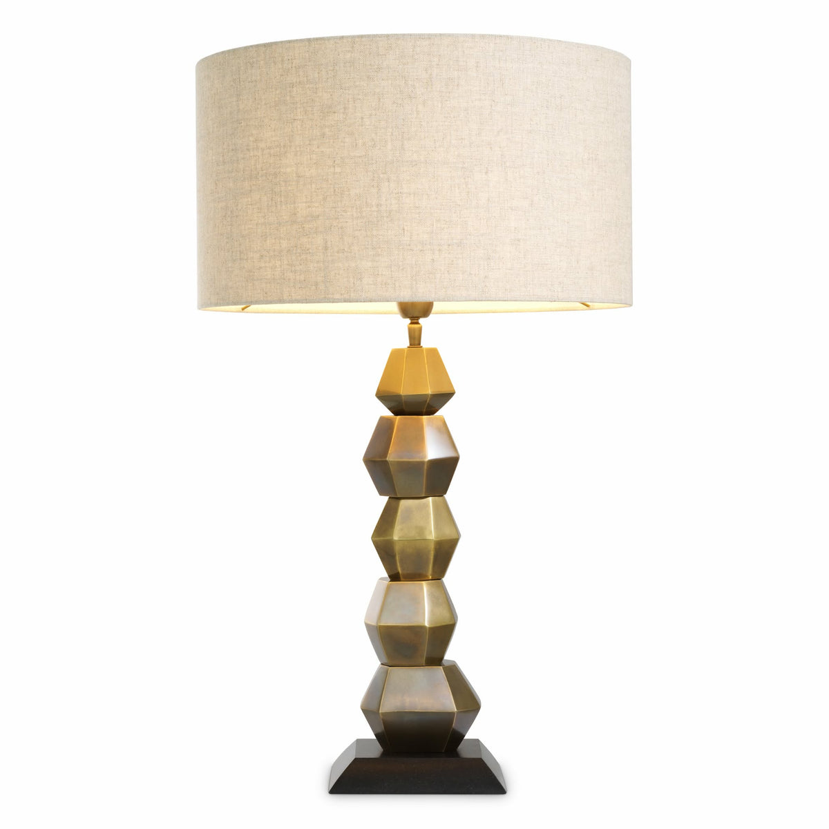 Stacked Brass Table Lamp Lior | Eichholtz Miami