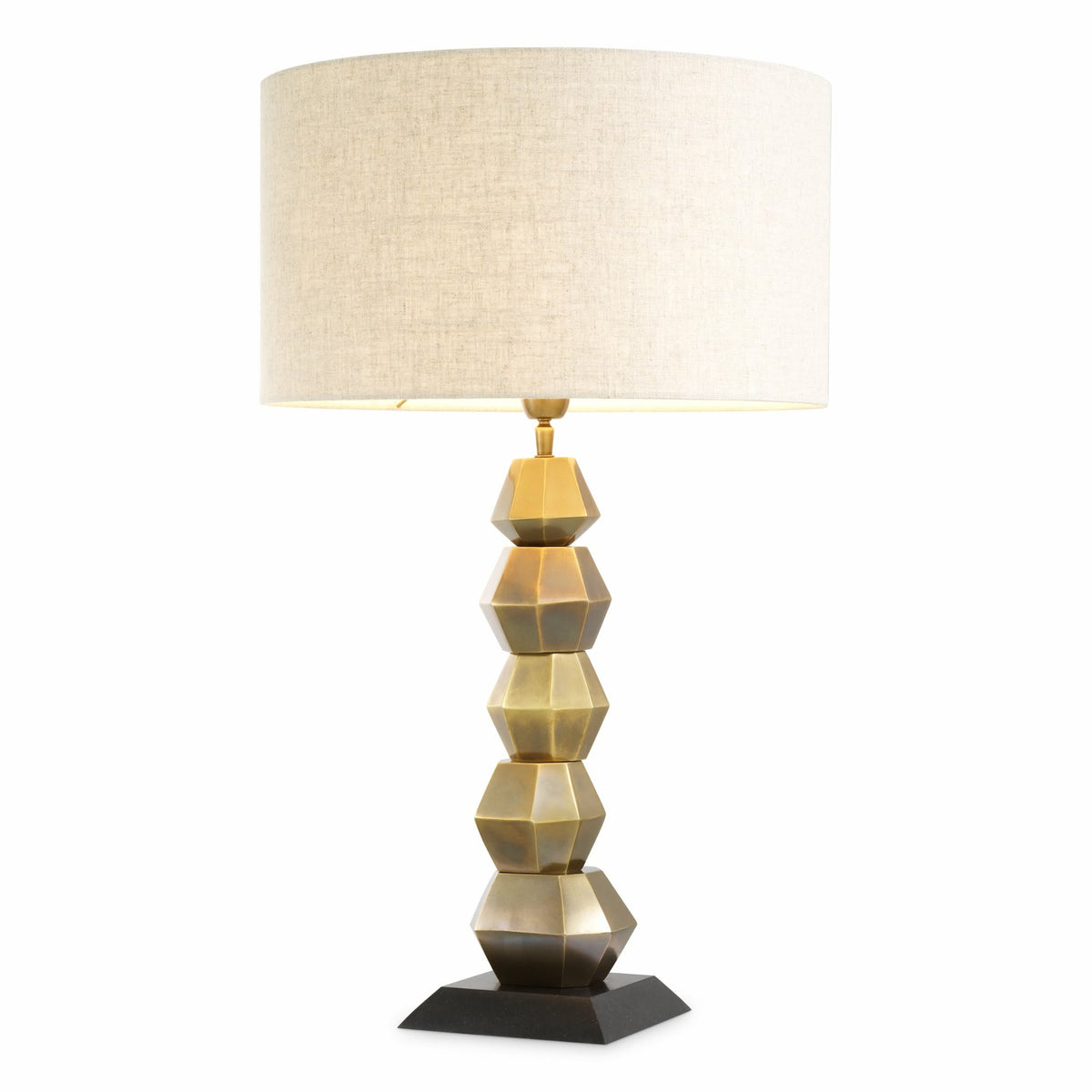 Stacked Brass Table Lamp Lior | Eichholtz Miami