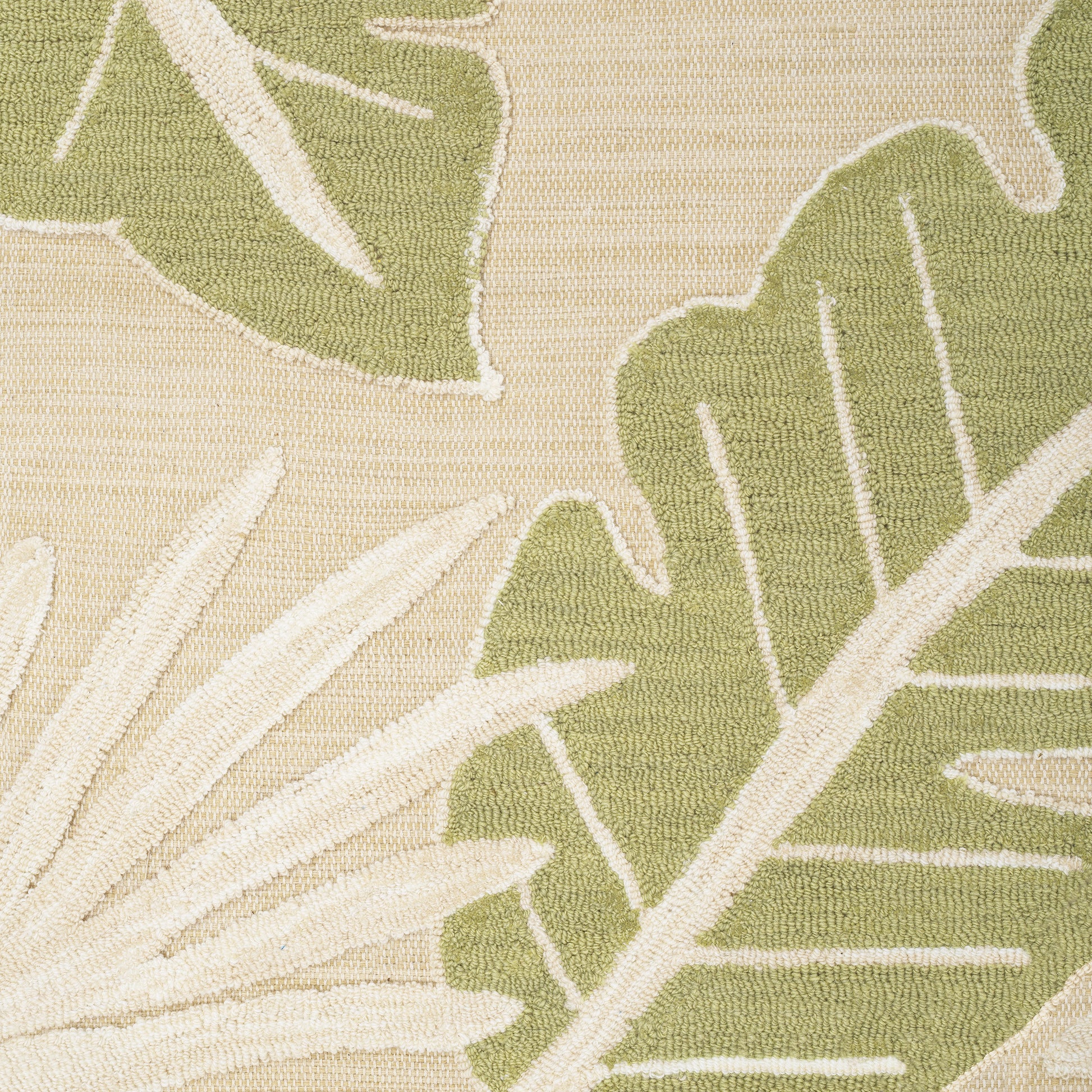 Leaf-Patterned Wool Rug Verdure | Eichholtz Miami