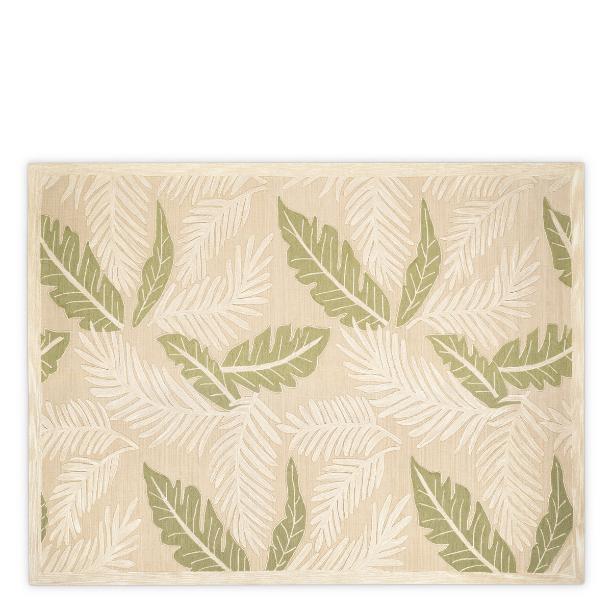 Leaf-Patterned Wool Rug Verdure | Eichholtz Miami