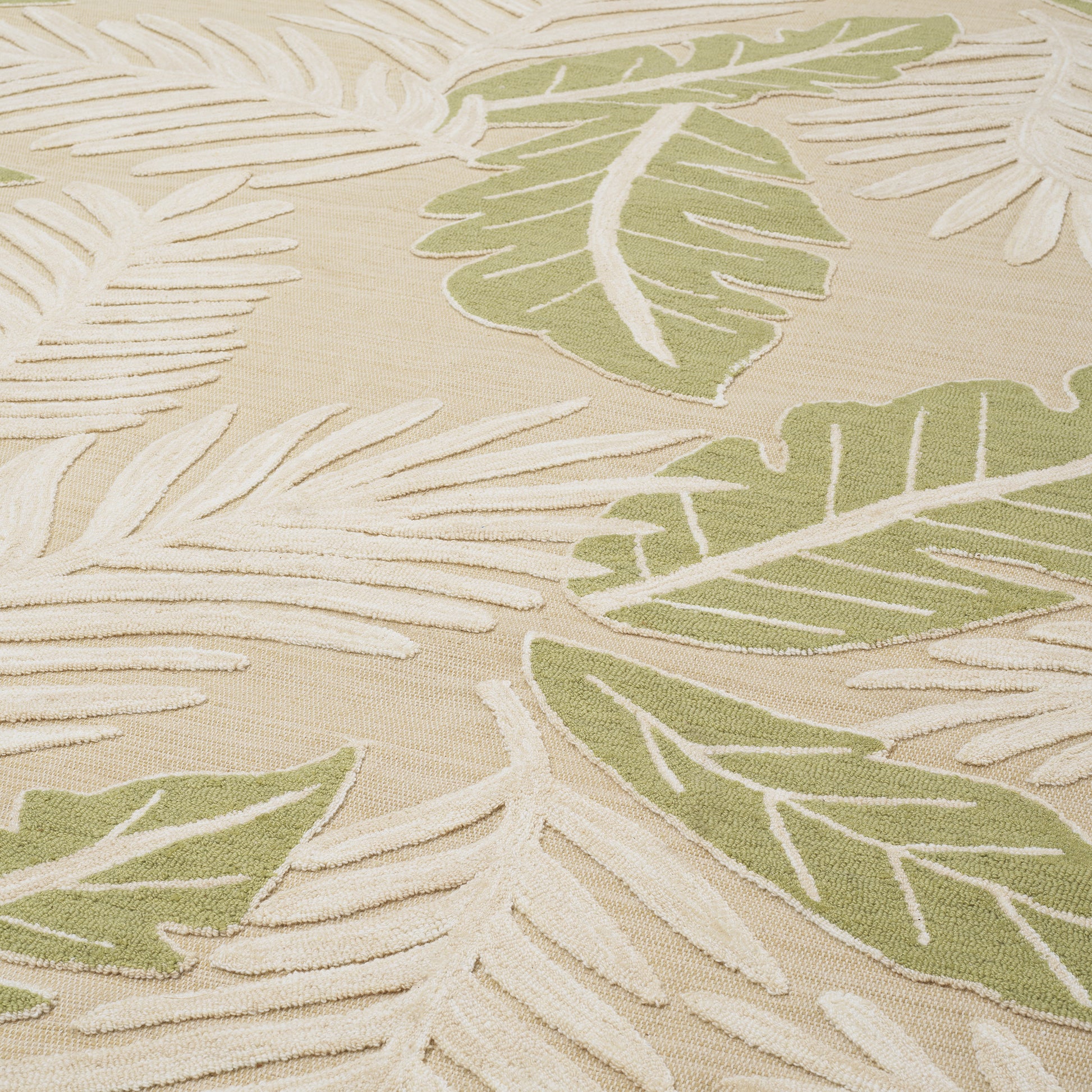 Leaf-Patterned Wool Rug Verdure | Eichholtz Miami