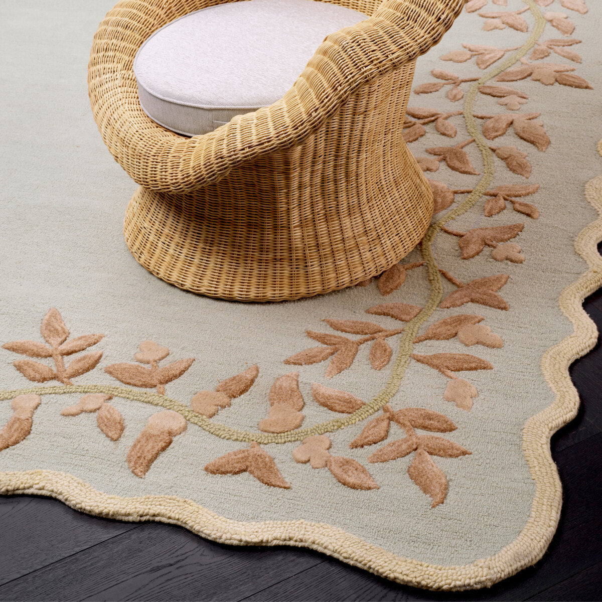 Leaves Framed Wool Rug Corentine | Eichholtz Miami