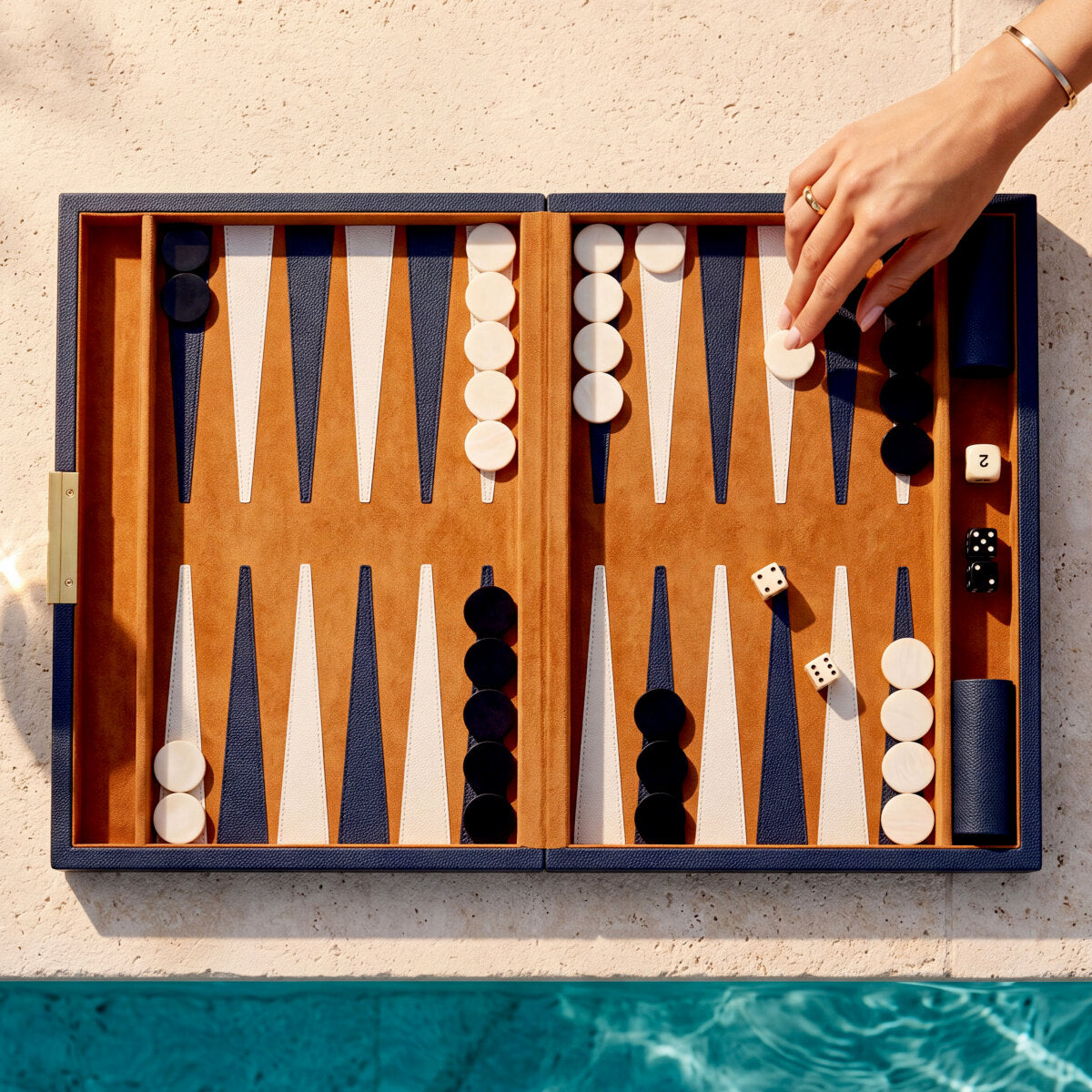 Dual-Colored Backgammon Gift Set South Shore | Eichholtz Miami