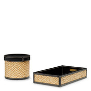 Black Leather Desk Set (2) Taos | Eichholtz Miami