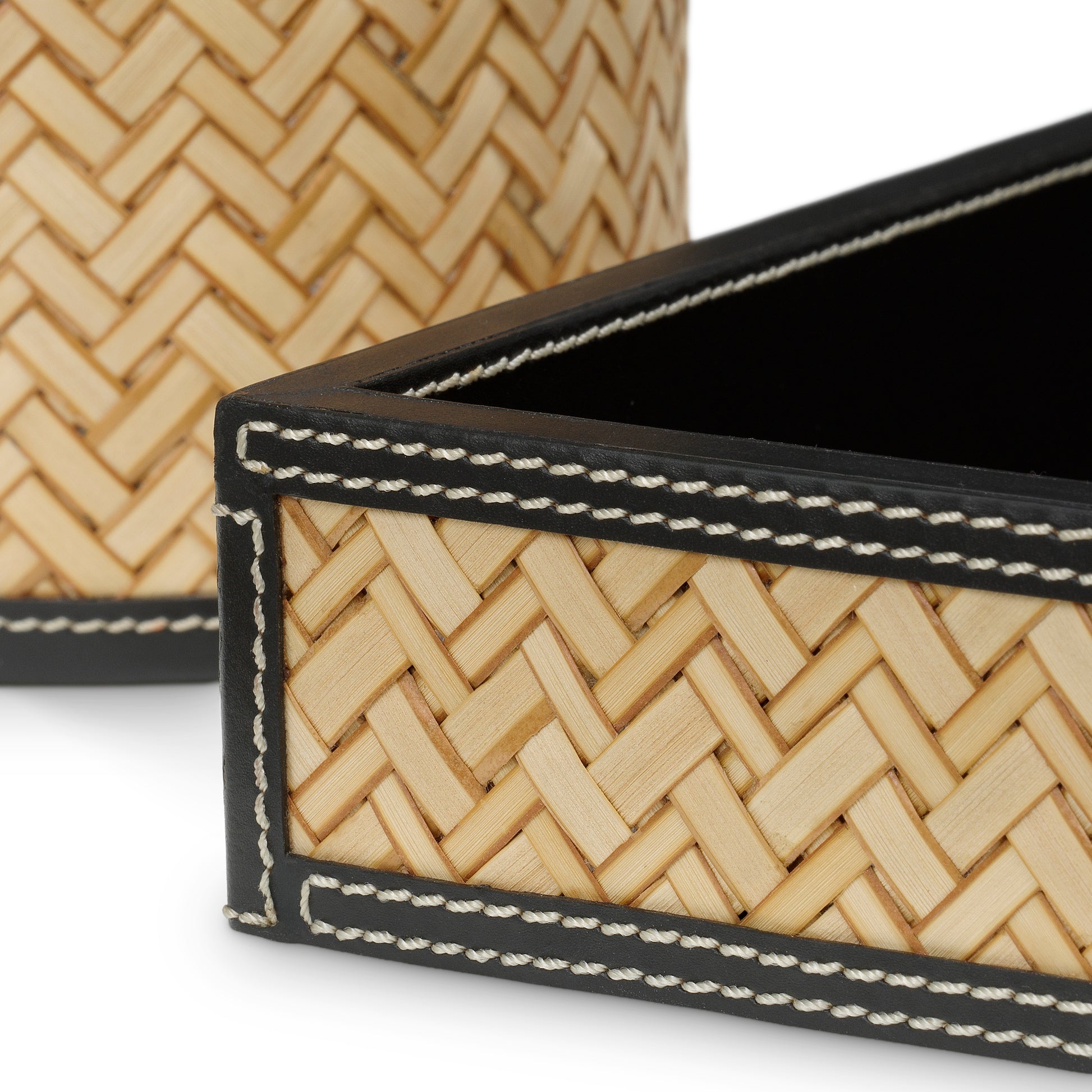 Black Leather Desk Set (2) Taos | Eichholtz Miami