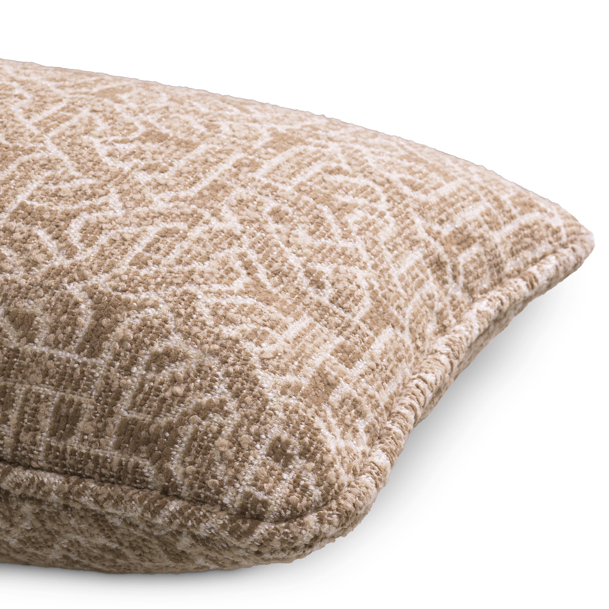 Beige Jacquard Lumbar Cushion Frieze | Eichholtz Miami