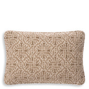 Beige Jacquard Lumbar Cushion Frieze | Eichholtz Miami
