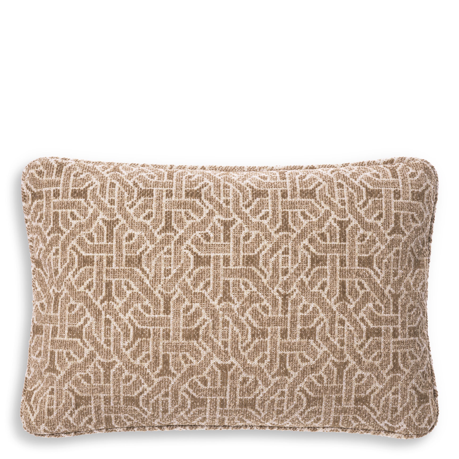 Beige Jacquard Lumbar Cushion Frieze | Eichholtz Miami