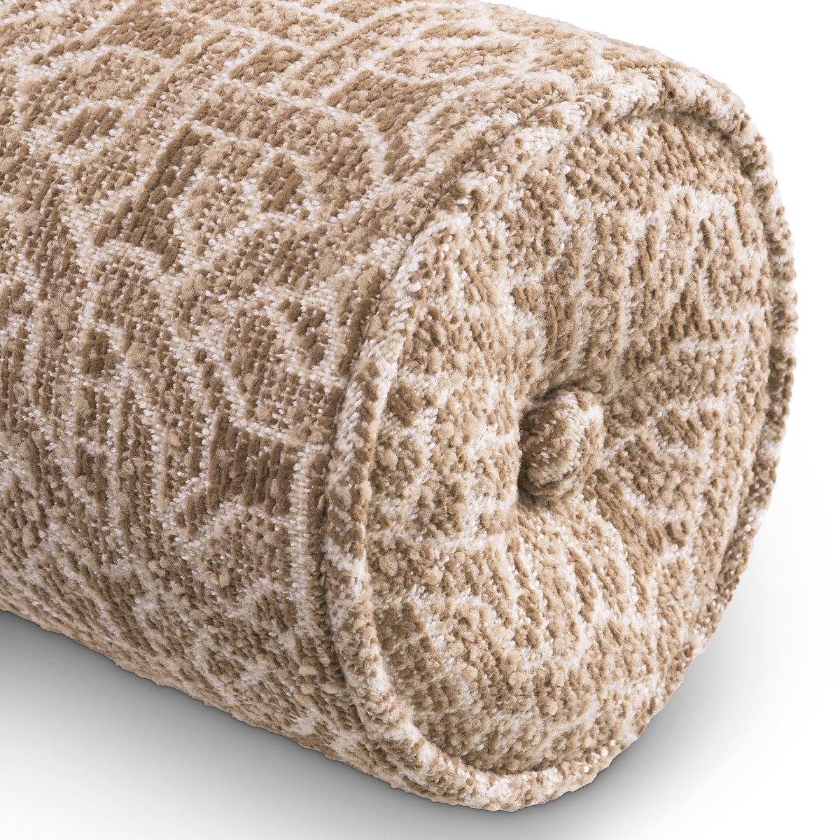 Beige Jacquard Bolster Cushion Frieze | Eichholtz Miami