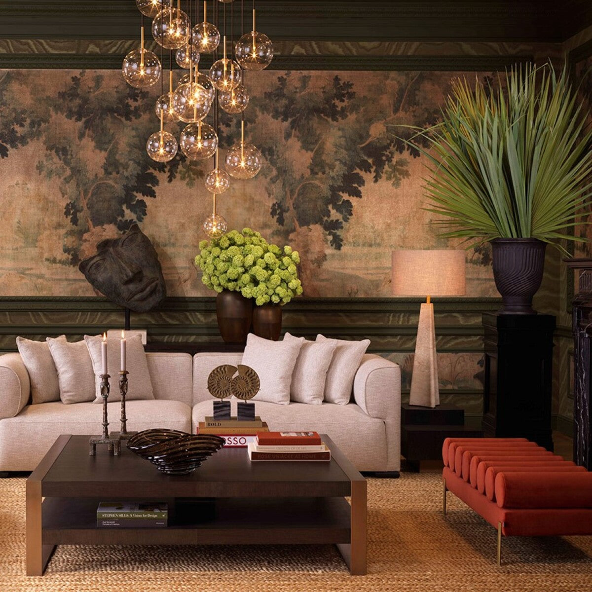 Black Panelled Column Marceau | Eichholtz Miami