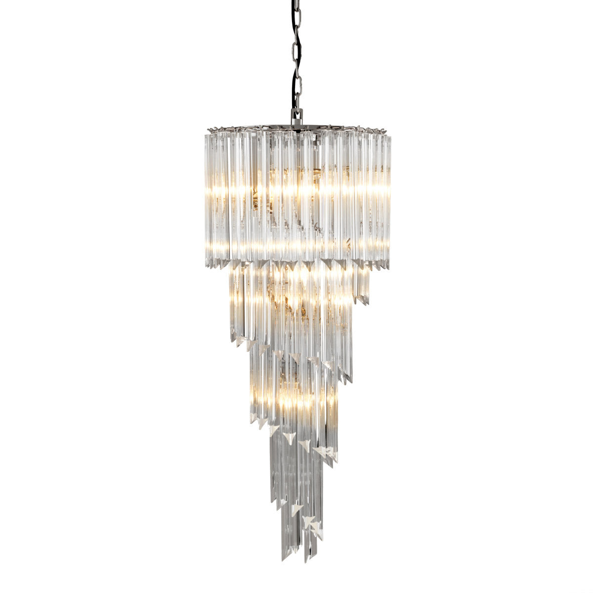 Tapered Glass Chandelier Trapani | Eichholtz Miami