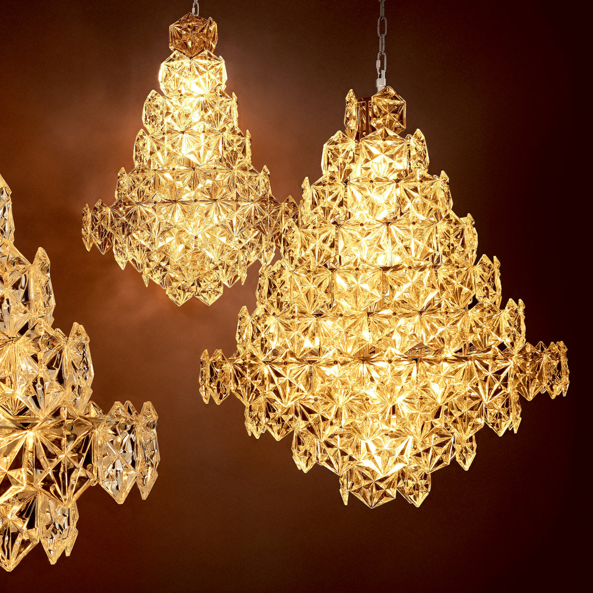 Crystal Glass Chandelier L Hermitage | Eichholtz Miami