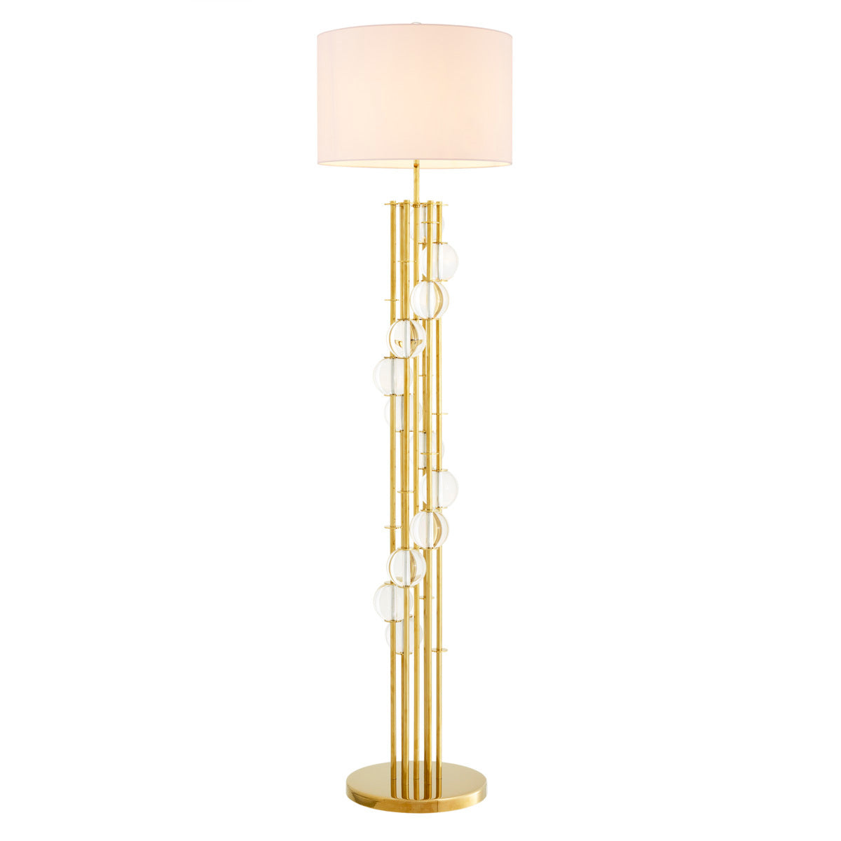 Gold Crystal Floor Lamp Lorenzo | Eichholtz Miami