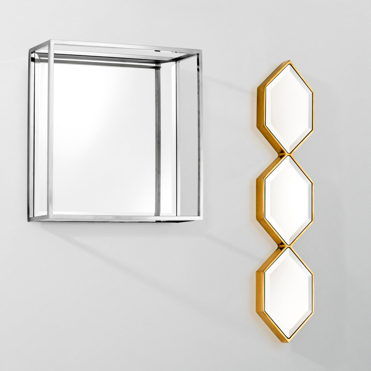 Hexagonal Beveled Mirror Glass Saronno | Eichholtz Miami