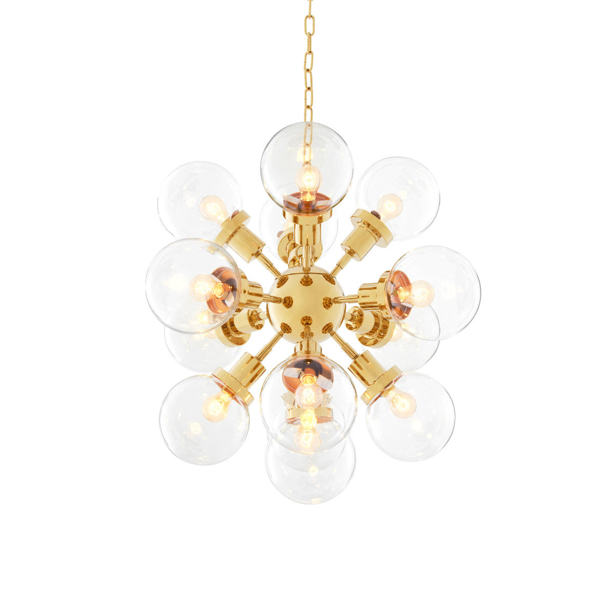 Gold Glass Globes Chandelier Ludlow | Eichholtz Miami