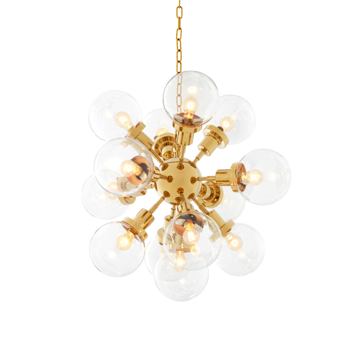 Gold Glass Globes Chandelier Ludlow | Eichholtz Miami