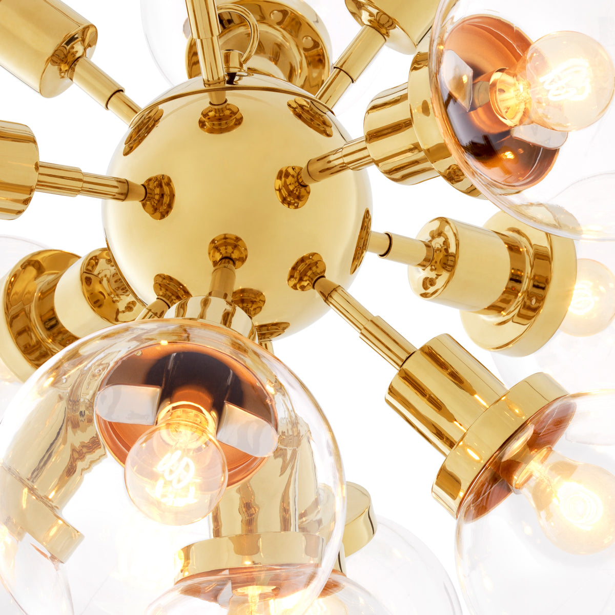 Gold Glass Globes Chandelier Ludlow | Eichholtz Miami