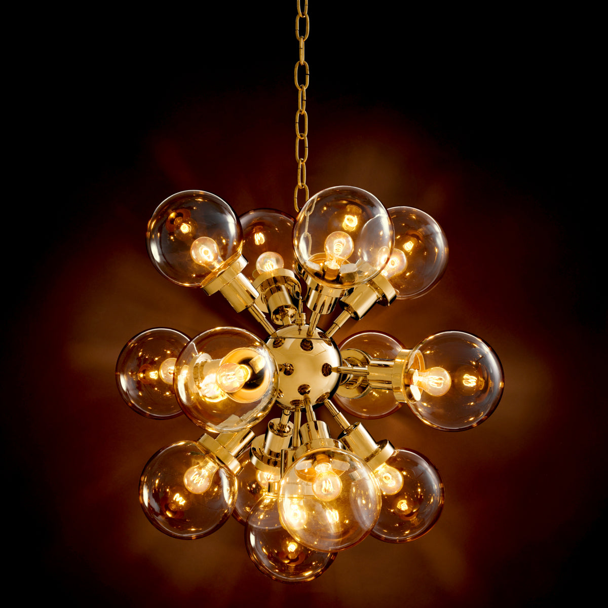 Gold Glass Globes Chandelier Ludlow | Eichholtz Miami
