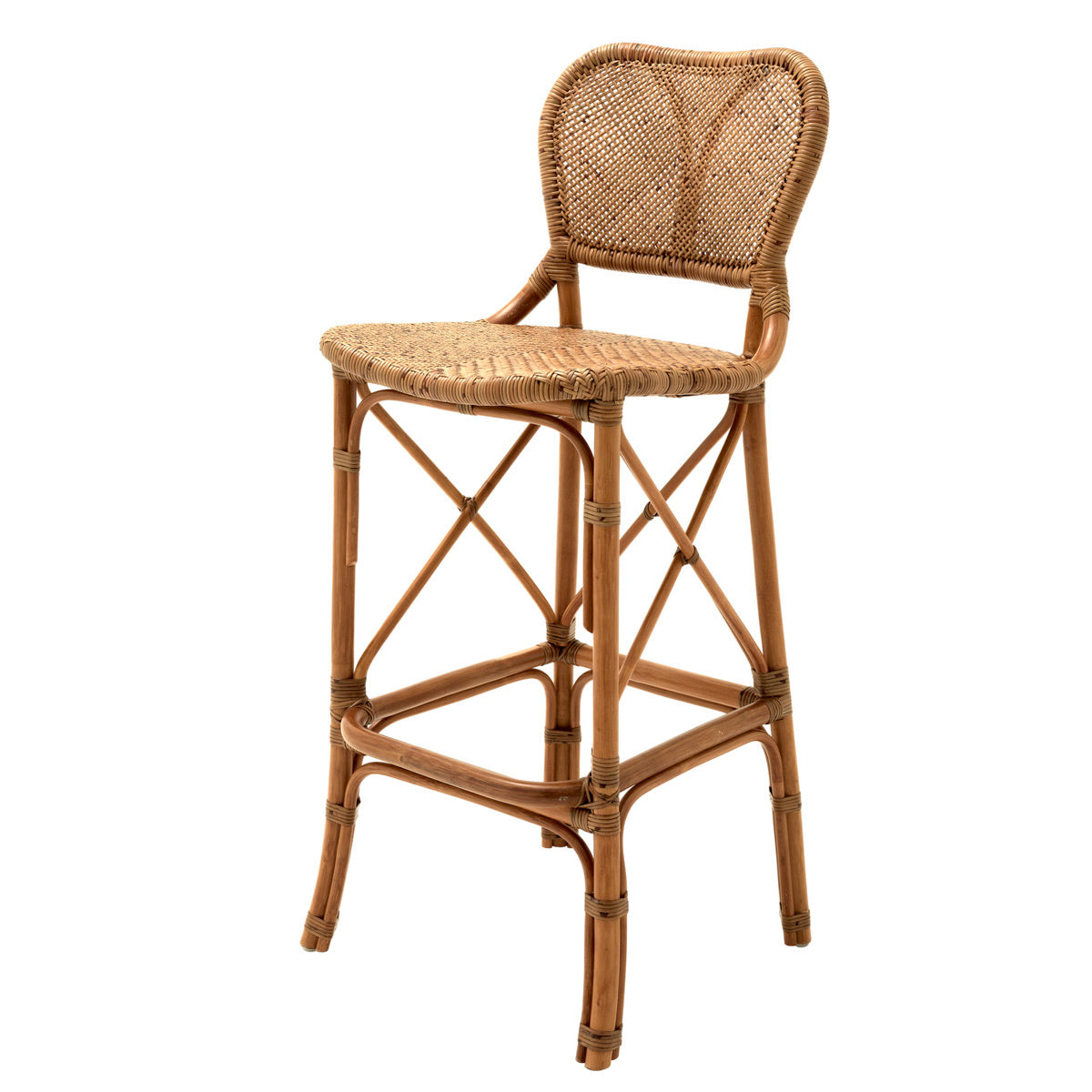 Woven Rattan Bar Stool Colony | Eichholtz Miami