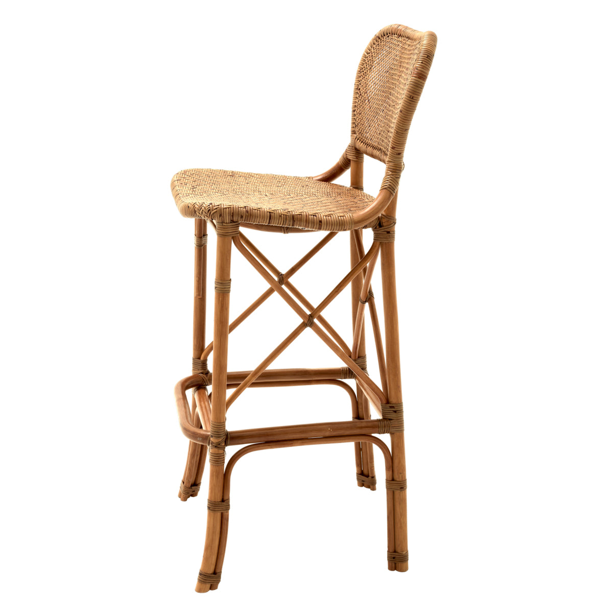 Woven Rattan Bar Stool Colony | Eichholtz Miami