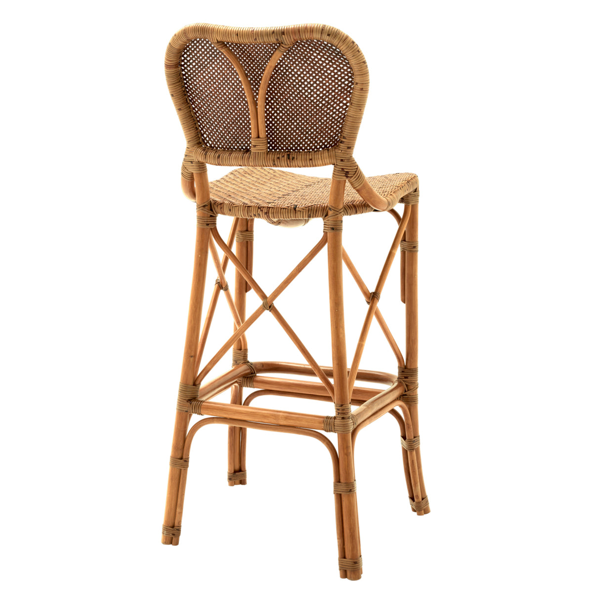 Woven Rattan Bar Stool Colony | Eichholtz Miami