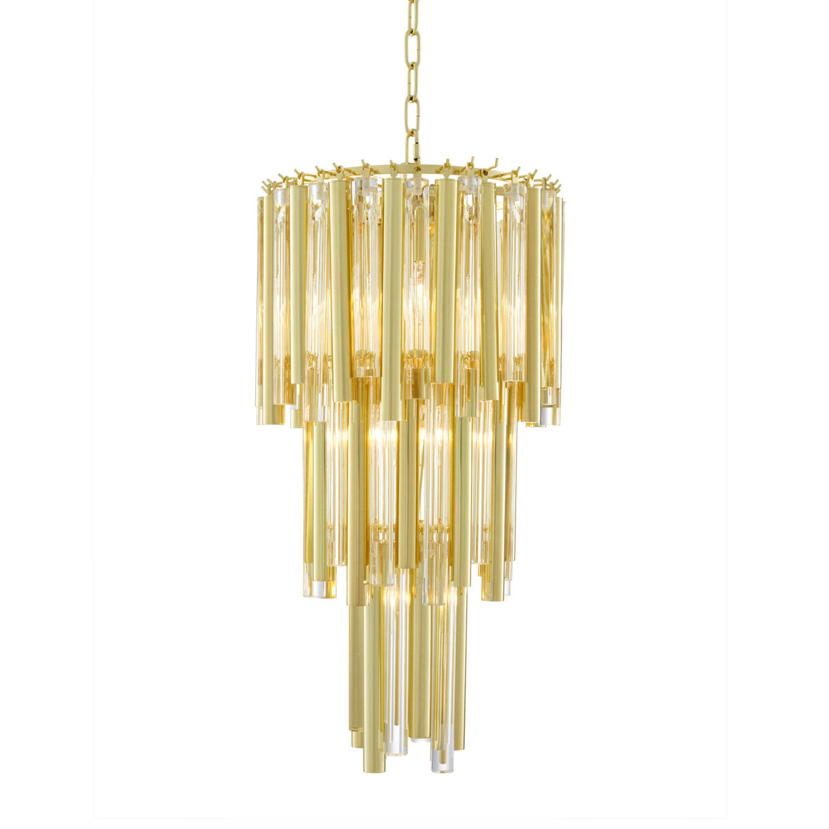 Gold Tiered Glass Chandelier Gigi S | Eichholtz Miami
