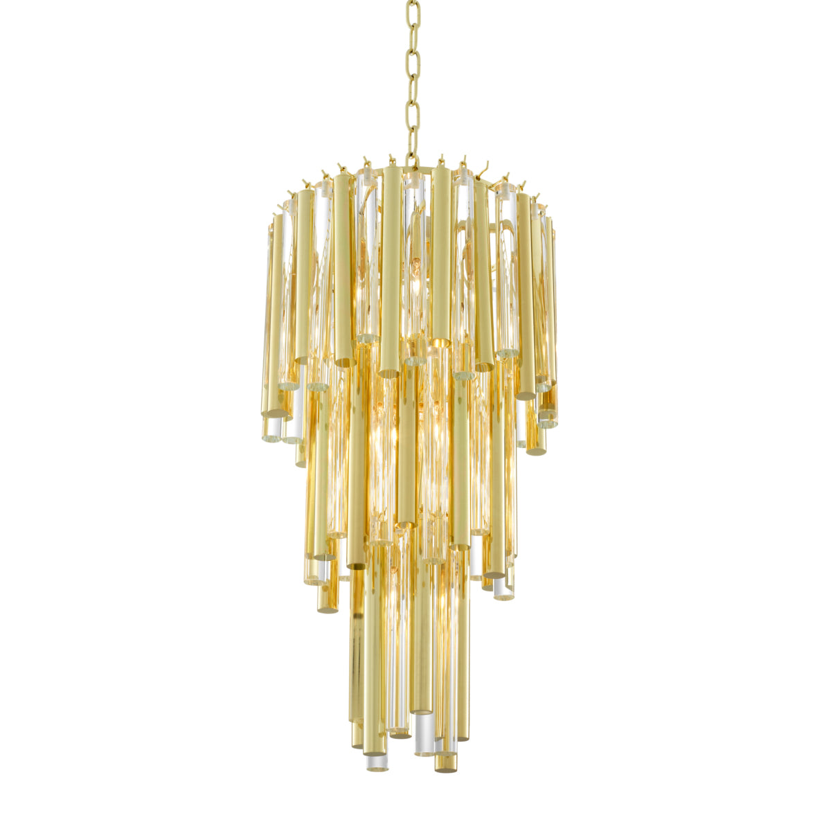 Gold Tiered Glass Chandelier Gigi S | Eichholtz Miami