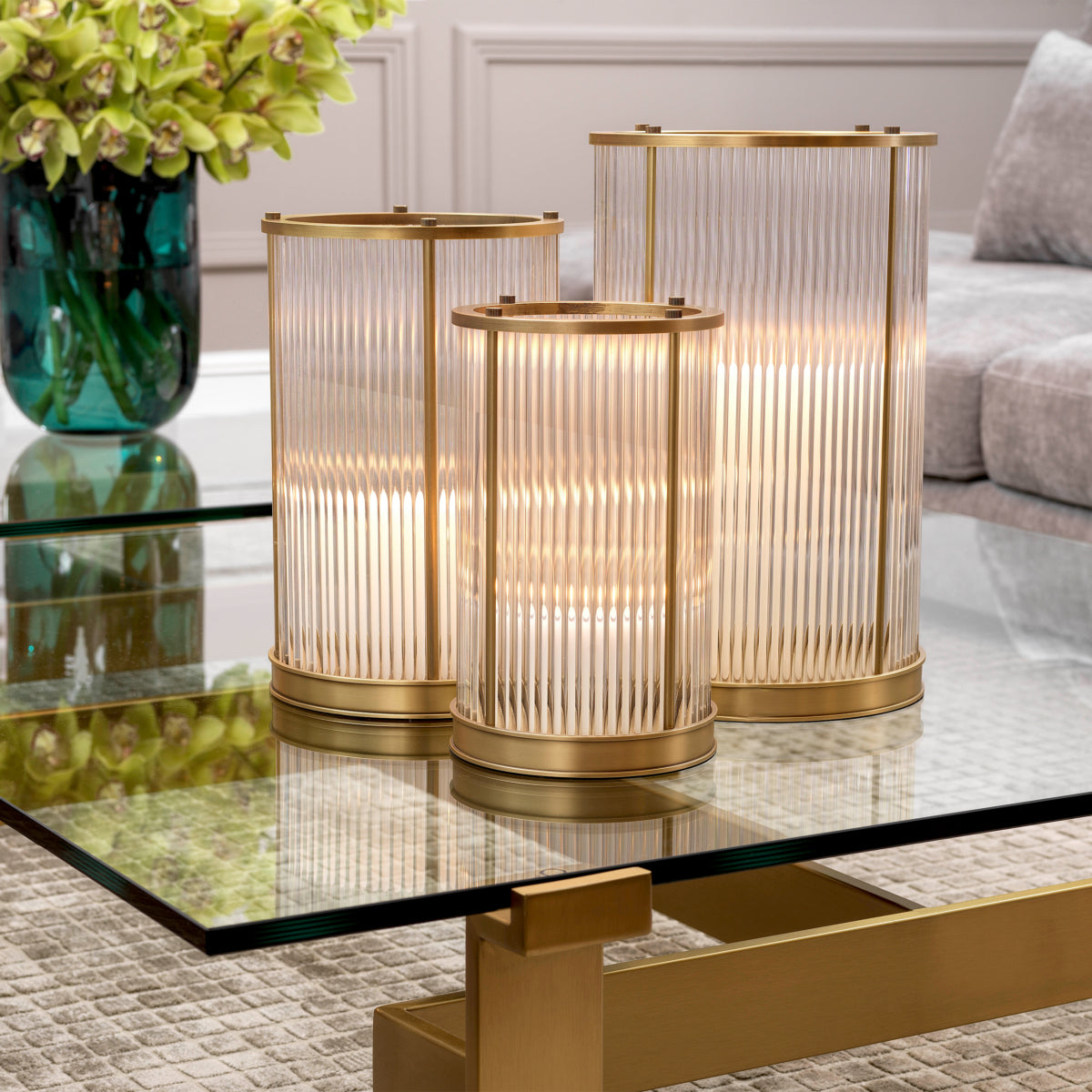 Cylindrical Glass Hurricane M Mayson | Eichholtz Miami