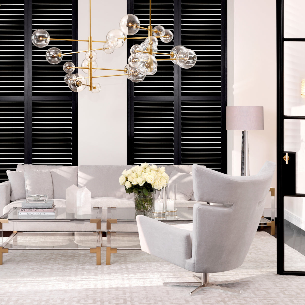 Cream Woven Viscose Carpet Reeves | Eichholtz Miami