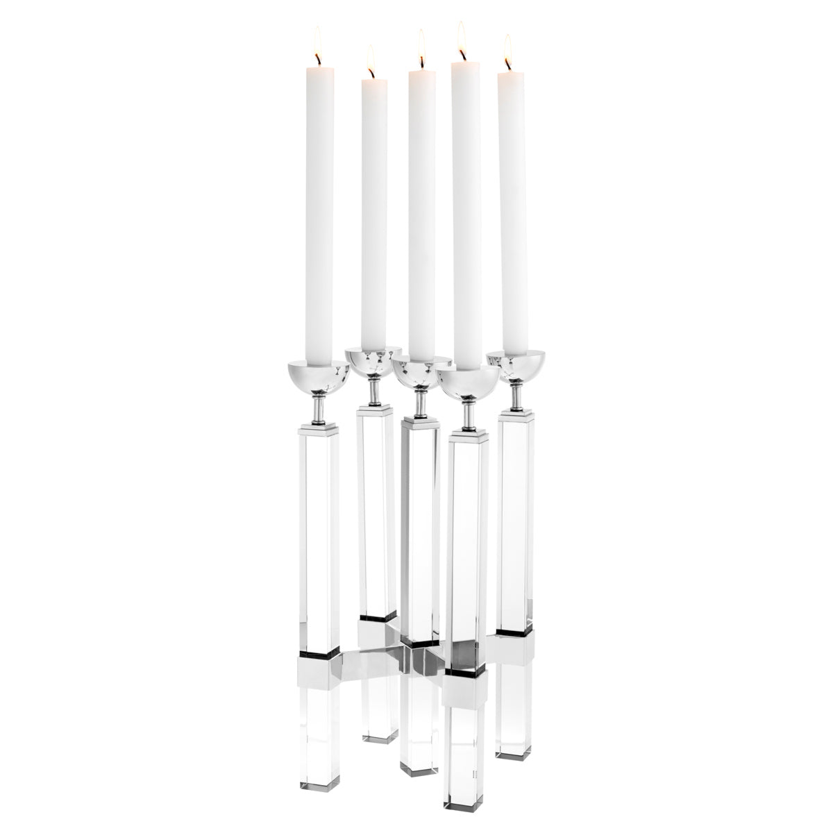 Crystal Glass Candle Holder Naturale | Eichholtz Miami