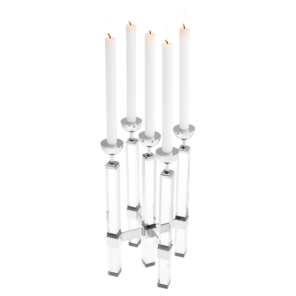 Crystal Glass Candle Holder Naturale | Eichholtz Miami