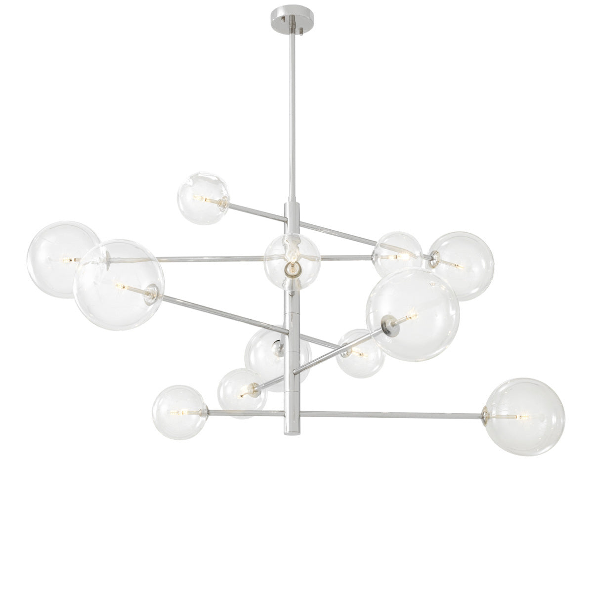 Clear Glass Chandelier Argento L | Eichholtz Miami