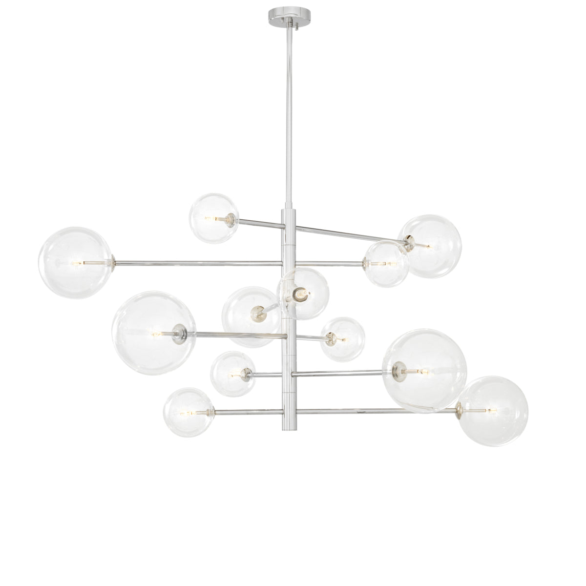 Clear Glass Chandelier Argento L | Eichholtz Miami