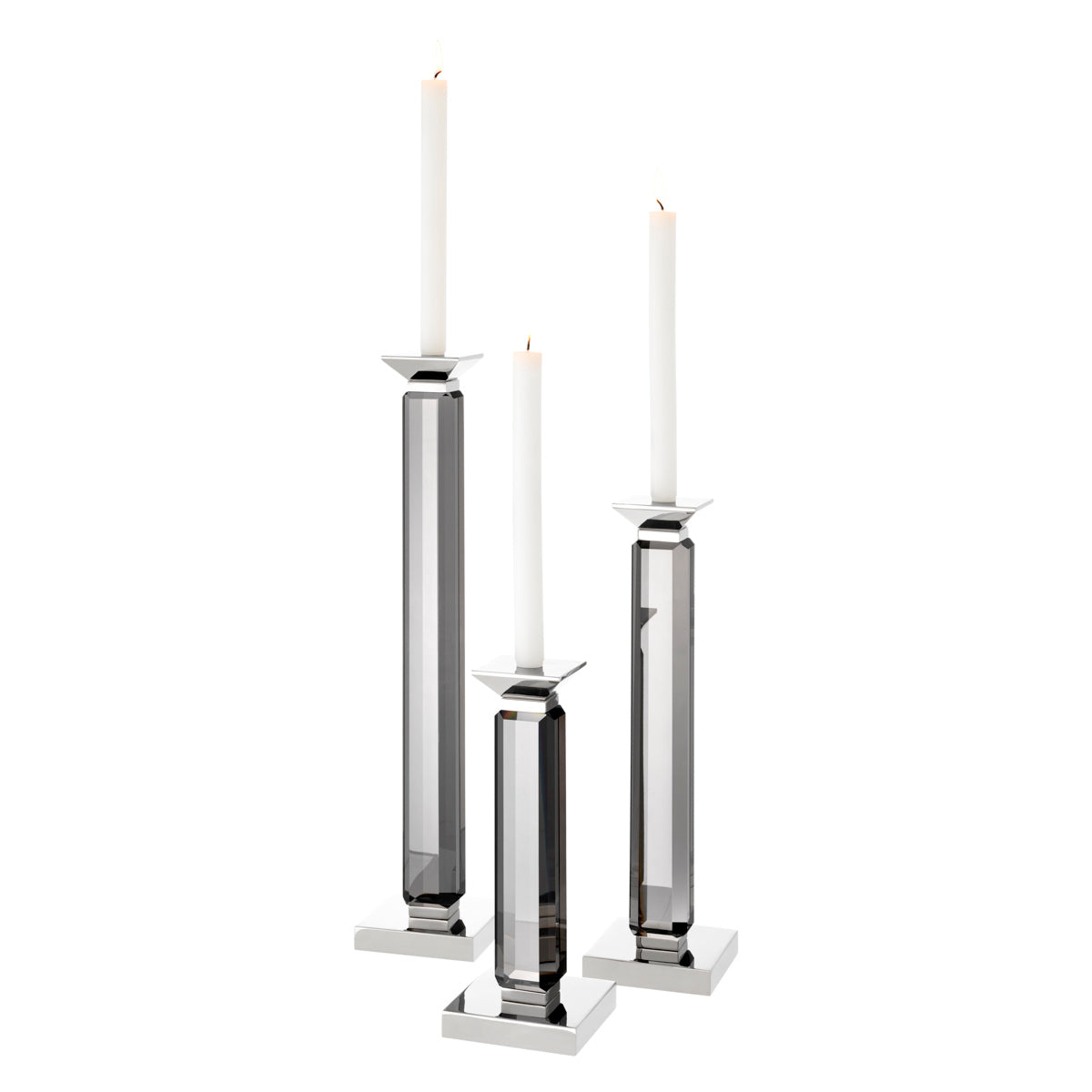 Glass Stick Candle Holders (3) Livia | Eichholtz Miami