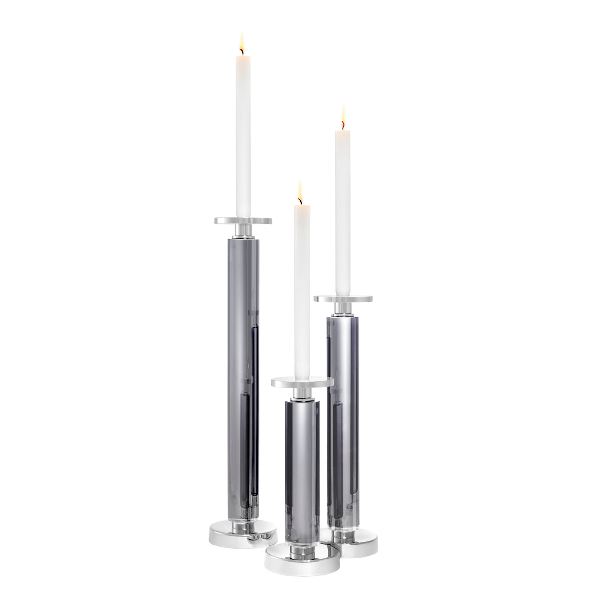 Crystal Glass Candle Holders (3) Chapman | Eichholtz Miami