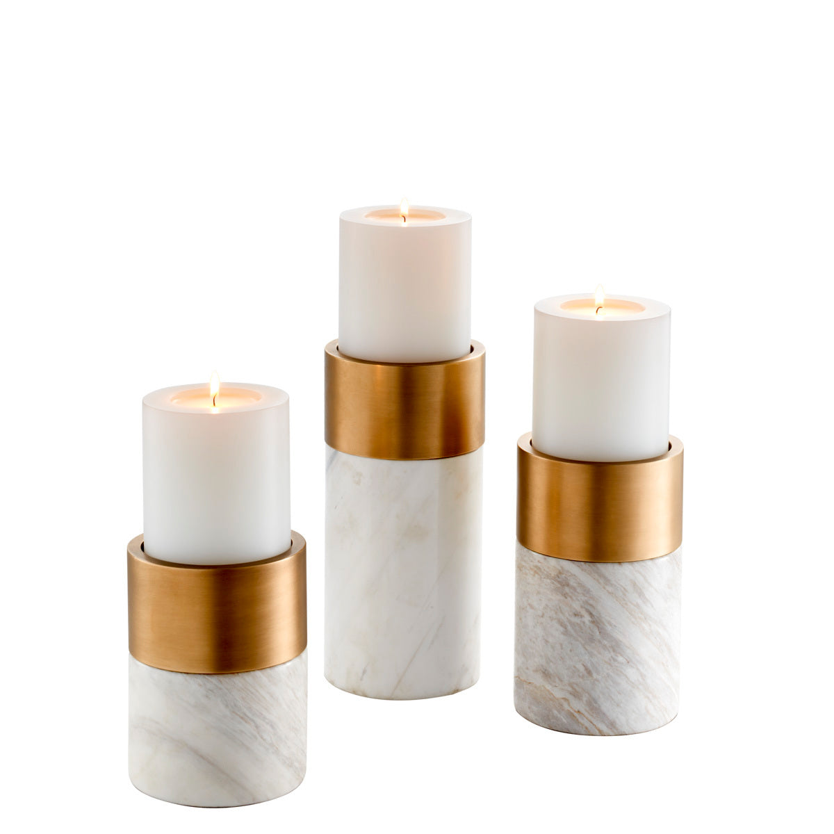 Marble Candle Holder Set (3) Sierra | Eichholtz Miami