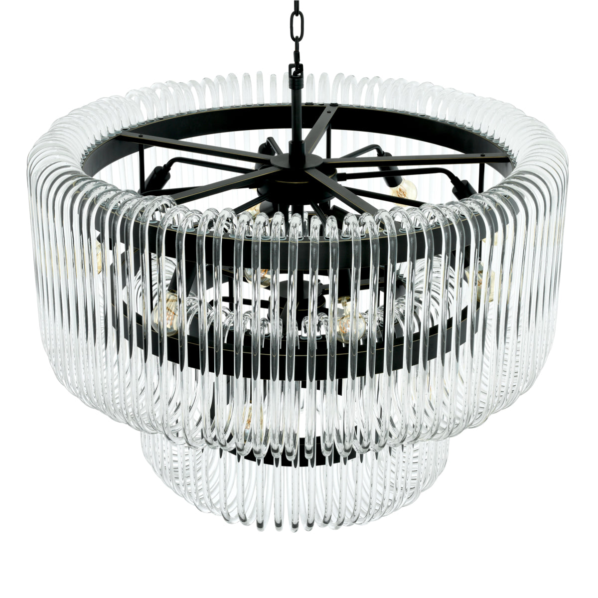 2 Tier Glass Chandelier Sutton House | Eichholtz Miami