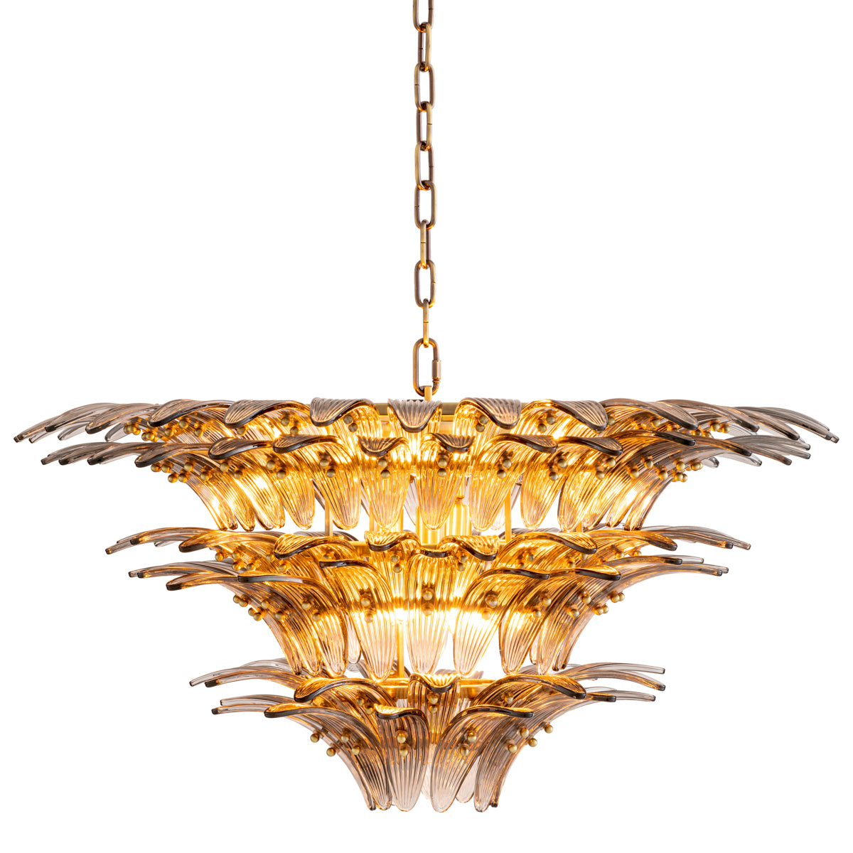 3 Tier Glass Chandelier Italo | Eichholtz Miami